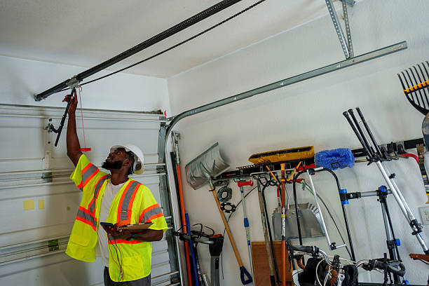 Professional Garage Door Panel Replacement technician working in Port Ewen, NY